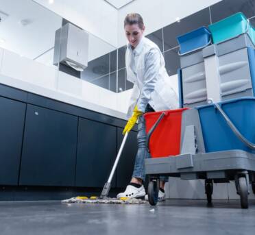 Cleaning Products in a Public Washroom