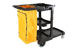 Standard Janitors Cart Black 1