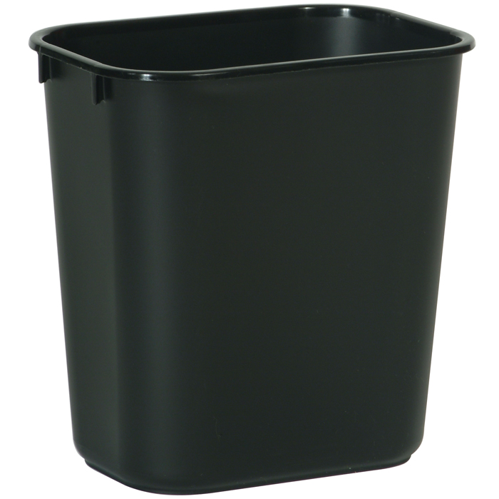 Garbage Can - 14qt Rectangular - Black 1