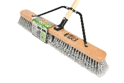 24" Assembled Wood Block Contractor push broom-Soft 1