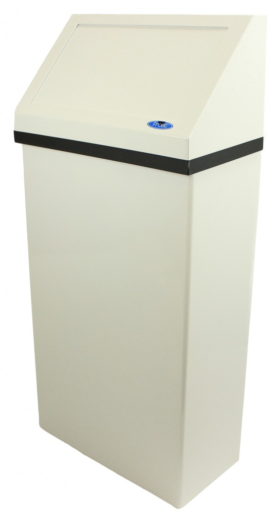 Garbage Can - 37.6L Rectangular - White (Frost) 1
