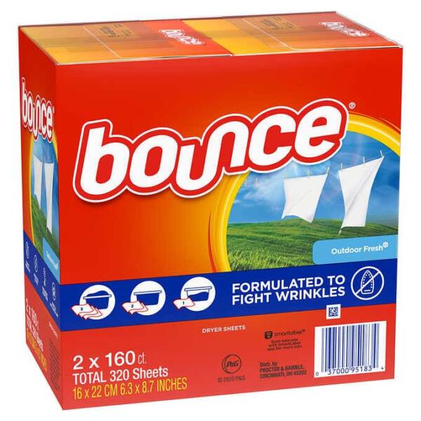 Bounce Dryer Sheets 2x160/box 1
