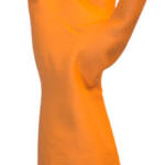 Orange XL Heavyweight Latex Gloves 19mil x 13″